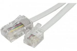 Image of EXC 2m Telephone Cable RJ11 to RJ45 White