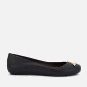 Image of Vivienne Westwood for Melissa Womens Space Love 20 Ballet Flats - Black/Gold Orb - UK 7