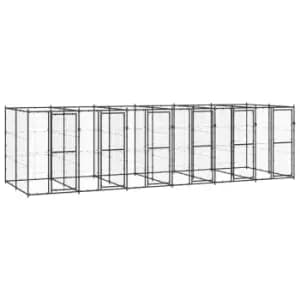 Image of Vidaxl Outdoor Dog Kennel Steel 14.52 M