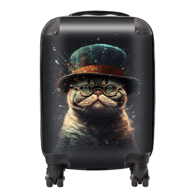 Image of Warren Reed - Designer Shorthair Cat Splashart Suitcase Size: Large Multicolor Unisex Large