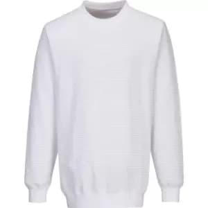 Image of Portwest Anti Static ESD Sweatshirt White L