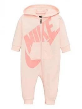Image of Nike Sportswear Baby Girls All Day Play Full Zip Hooded All In One