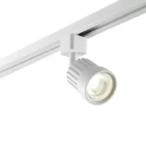 Image of Adjustable Ceiling Track Spotlight Matt White Round 10W Cool White LED Downlight