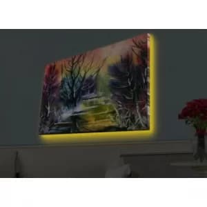 Image of 4570HDACT-059 Multicolor Decorative LED Lighted Canvas Painting