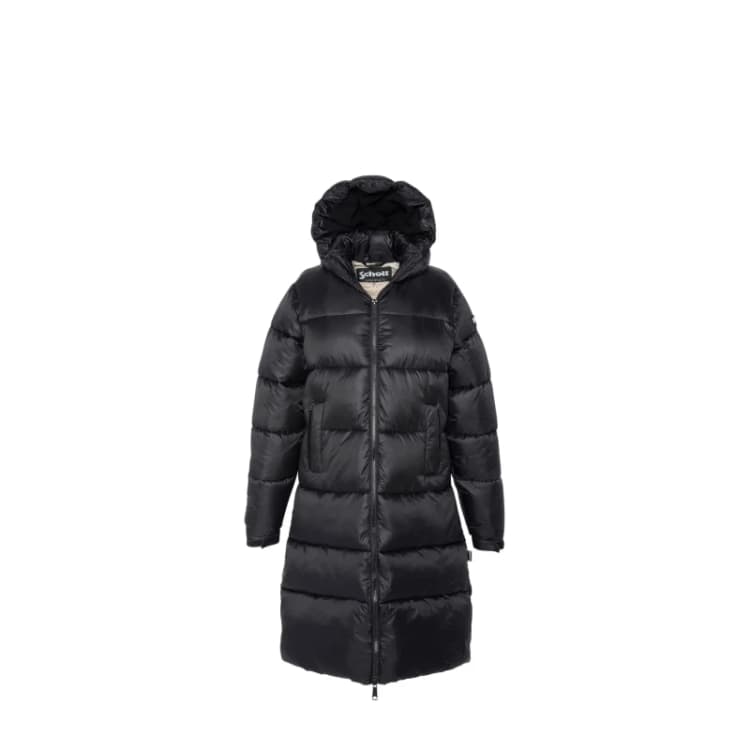 Image of Schott Belstar 2 W RS Long Padded Jacket with Hood Black Women S;L;XL