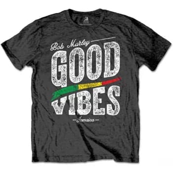 Image of Bob Marley - Good Vibes Unisex Large T-Shirt - Grey
