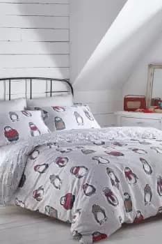 Image of Snowy Penguins Duvet Cover Set