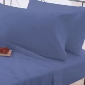 Image of Belledorm 200 Thread Count Flat Sheet, King , Navy