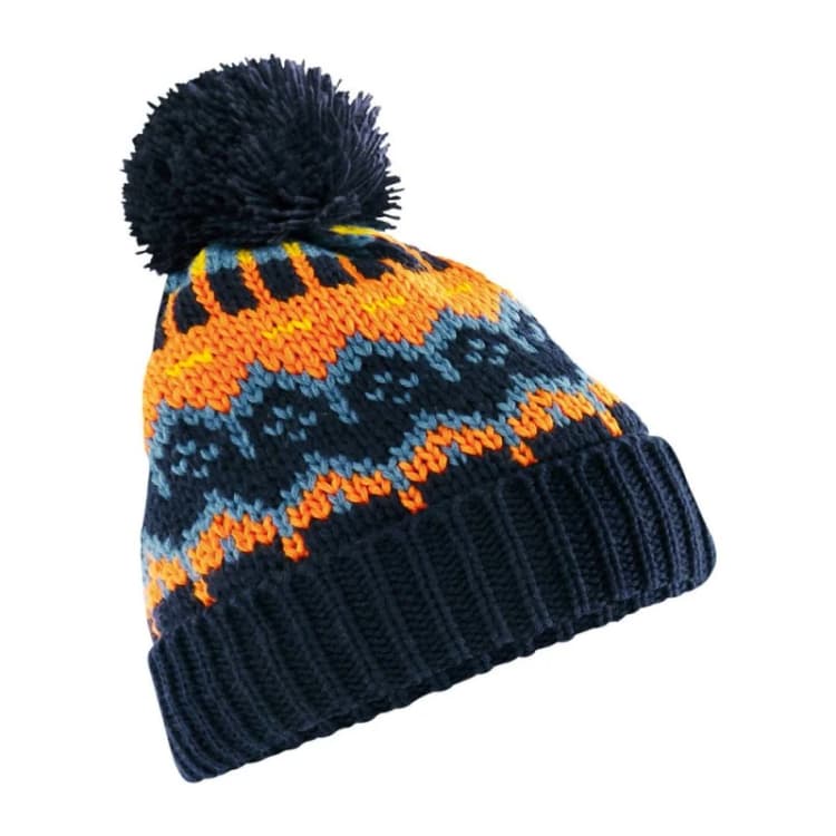 Image of Beechfield Mens Retro Skiing Beanie in Dark Blue Dark Blue Male One Size