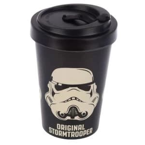 Image of The Original Stormtrooper Black Reusable Screw Top Bamboo Composite Travel Mug