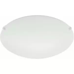 Image of Loops - Wall Flush Ceiling Light Colour White Shade White Satin Glass Bulb E27 1x60W