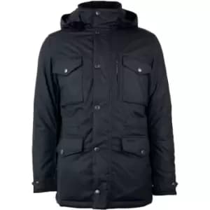 Image of Barbour Winter Sapper Wax Jacket - Black