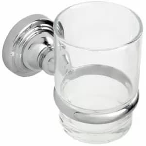 Image of Wall Mounted Chrome / Glass Fidelity Toothbrush Holder - Chrome