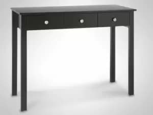 Image of Furniture To Go Florence Black 3 Drawer Dressing Table Flat Packed