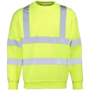 Image of RTY High Visibility Mens High Vis Sweatshirt (Pack of 2) (3XL) (Fluorescent Yellow) - Fluorescent Yellow
