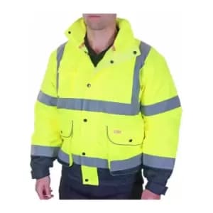 Image of Two Tone Constructor Bomber Jacket Saturn Yellow/Navy - Size 3XL