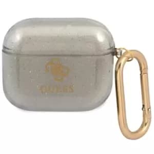 Image of Guess 4G Glitter Collection AirPods 3 TPU Case - Black