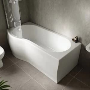 Image of Wickes Valsina P Shaped Front Bath Panel - White 1675mm