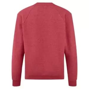 Image of Fruit Of The Loom Childrens Unisex Raglan Sleeve Sweatshirt (3-4) (Heather Red)