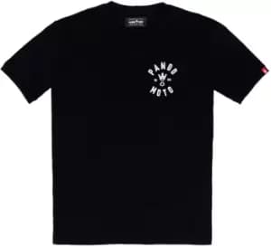 Image of Pando Moto Mike Red Skull T-Shirt, black-white-red, Size 2XL, black-white-red, Size 2XL