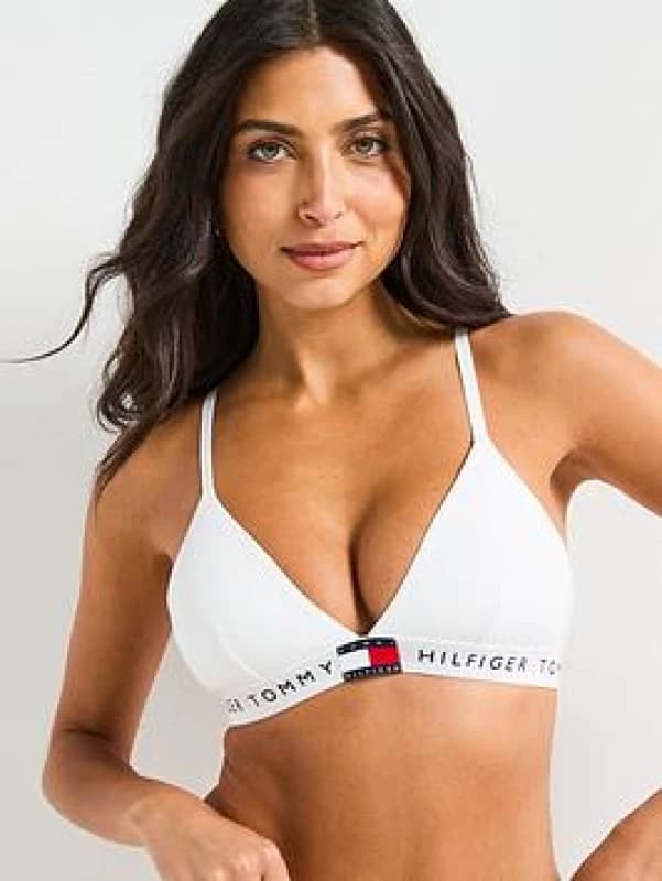 Image of Tommy Hilfiger Heritage Padded Bralette with Logo White Women S;M;L