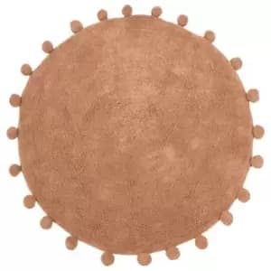 Image of Furn Circle Pom Pom Bath Mat (One Size) (Pecan)