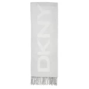 Image of DKNY Woven Logo Throw - Grey