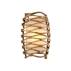 Image of Balboa 1 Light Wall Sconce Natural Rattan