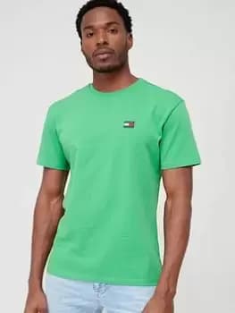 Image of Tommy Jeans Classic Tommy XS Badge T-Shirt, Green, Size 2XL, Men