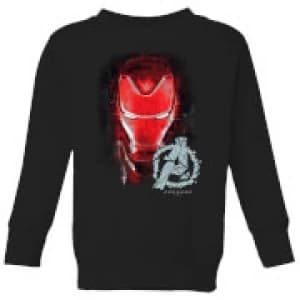 Image of Avengers Endgame Iron Man Brushed Kids Sweatshirt - Black - 11-12 Years