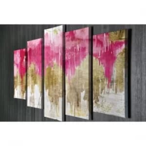 Image of BC66 Multicolor Decorative Canvas Painting (5 Pieces)