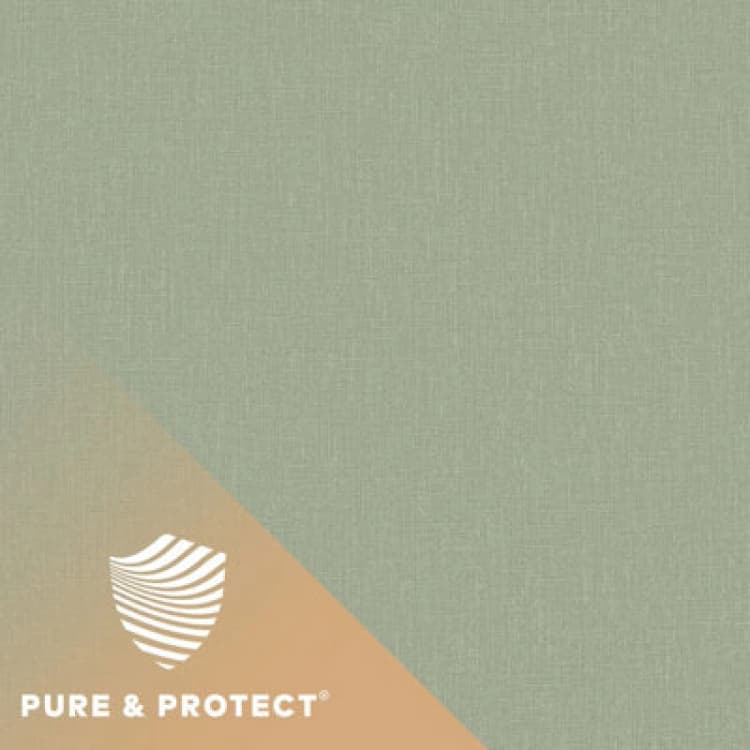 Image of Grandeco Boutique Nursery Pure & Protect Cirrus Woven Linen Textured Antibacterial Wallpaper, Sage Green