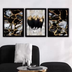 Image of 3SC95 Multicolor Decorative Framed Painting (3 Pieces)