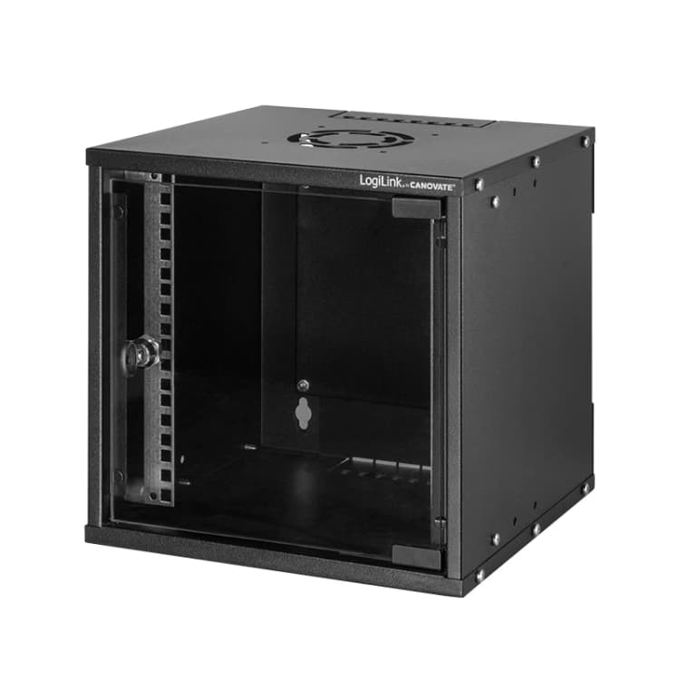 Image of LogiLink W66Z30B rack cabinet 6U Wall mounted rack Black
