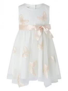 Image of Monsoon Baby Girls Molly Butterfly Dress - Ivory, Size 18-24 Months