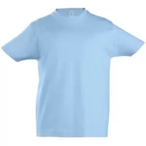 Image of SOLS Kids Unisex Imperial Heavy Cotton Short Sleeve T-Shirt (10yrs) (Sky Blue)