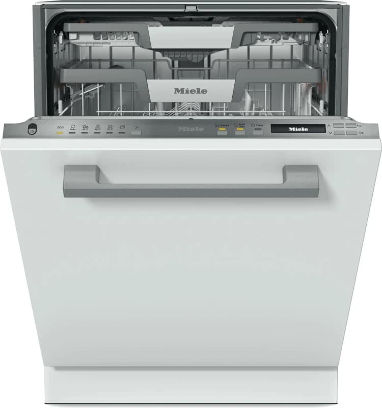 Image of Miele G7080 SCVi WiFi Connected Fully Integrated Full Size Dishwasher - Clean Steel Control Panel with Fixed Door Hinge Kit - A Rated