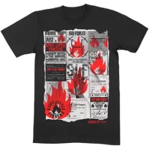 Image of Stiff Little Fingers - Flyer Unisex Small T-Shirt - Black