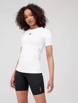 Image of adidas Tech Fit Train Tee - White/Black Size XL Women