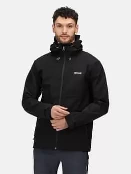Image of Regatta Britedale Waterproof Hooded Shell Jacket, Black, Size L, Men