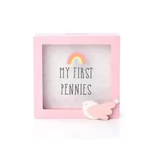 Image of Petit Cheri Money Box Pink Bird My First Pennies