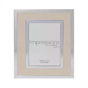 Image of 5" x 7" IMPRESSIONS Silver Finish Frame with Canvas Border