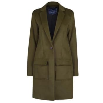 Image of Jack Wills Locke Overcoat With Wool - Khaki