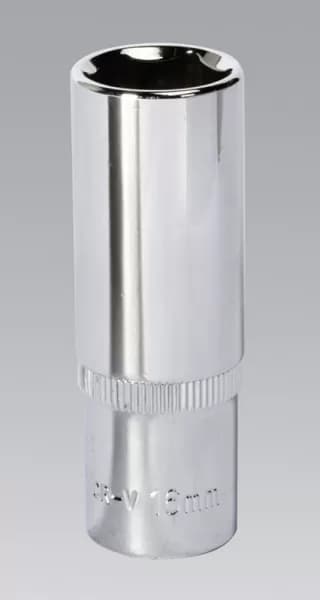 Image of Genuine SEALEY SP3816D WallDrive® Socket 16mm Deep 3/8Sq Drive Fully Polished