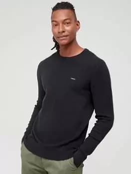 Image of Calvin Klein Structure Sweater - Black, Size 2XL, Men
