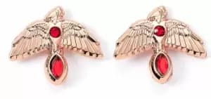 Image of Harry Potter Fawkes Earring Set gold coloured
