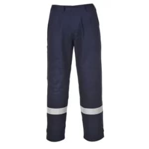 Image of Biz Flame Plus Mens Flame Resistant Trousers Navy Blue 2XL 34"