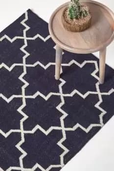 Image of Edmonton Cotton Geometric Pattern Kilim Rug