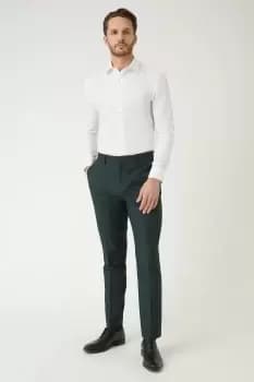 Image of Mens Slim Fit Green Suit Trousers