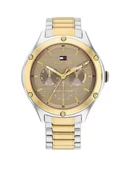 Image of Tommy Hilfiger Two Tone Stainless Steel And Gold Ip Women'S Watch